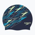 Swim cap Speedo Printed Silicone peacoat/pale clover/mayan blue