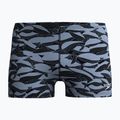Men's swim boxer trunks Speedo Print Beachstar Square Leg Anthracite/Coin Grey 5