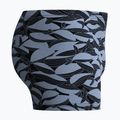 Men's swim boxer trunks Speedo Print Beachstar Square Leg Anthracite/Coin Grey 8