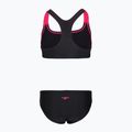 Children's two-piece swimsuit Speedo Medley Logo Racerback 2pc anthracite/pink 2