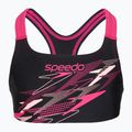 Children's two-piece swimsuit Speedo Medley Logo Racerback 2pc anthracite/pink 3