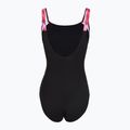 Ladies' one-piece swimsuit Speedo Shaping LunaLustre Printed anthracite/ruby 2