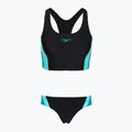 Ladies' one-piece swimsuit Speedo Colourblock Splice 2.0 anthracite/mayanblue
