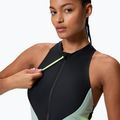 Women's one-piece swimsuit Speedo Ocean Flex Zip black/pale clover 4