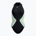 Women's one-piece swimsuit Speedo Ocean Flex Zip black/pale clover 6