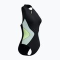 Women's one-piece swimsuit Speedo Ocean Flex Zip black/pale clover 8