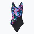 Ladies' one-piece swimsuit Speedo FL Placement Printed Powerback glitchy garden/black