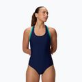 Women's one-piece swimsuit Speedo Colorblock Racerback peacoat/peacock teal