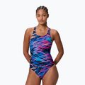 Women's one-piece swimsuit Speedo Hyperboom Print Medalist anthracite