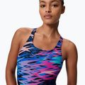 Women's one-piece swimsuit Speedo Hyperboom Print Medalist anthracite 4