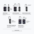 Padlock CabinZero Travel TSA Lock sage forest 2