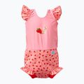 Children's one-piece swimsuit with nappy Splash About Happy Nappy Frills strawberry field