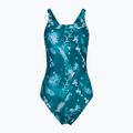 Women's one-piece swimsuit Nike Hydrastrong Multi Print Fastback mineral teal