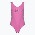 Children's Nike Multi Logo U-Back one-piece swimsuit playful pink