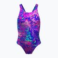 Nike Hydrastrong Multi Print Fastback persian violet children's one-piece swimsuit