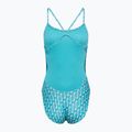 Women's one-piece swimsuit Nike Hydrastrong Multi Print Cutout blue 2