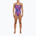 Women's one-piece swimsuit Nike Hydrastrong Multi Print Lace Up Tie Back persian violet 2