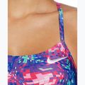 Women's one-piece swimsuit Nike Hydrastrong Multi Print Lace Up Tie Back persian violet 4