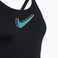 Women's one-piece swimsuit Nike Hydrastrong 3D Swoosh Fastback black 3