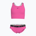 Children's two-piece swimsuit Nike Logo Tape Crossback Midkini hyper pink