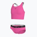 Children's two-piece swimsuit Nike Logo Tape Crossback Midkini hyper pink 3