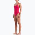 Women's one-piece swimsuit Nike Essential V-Neck rush pink 2