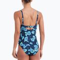 Women's one-piece swimsuit Nike Poppy Print V-Neck midnight navy 3