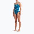Women's one-piece swimsuit Nike Hydrastrong Cutout green abyss 2