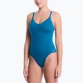 Women's one-piece swimsuit Nike Essential V-Neck green abyss