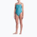 Women's one-piece swimsuit Nike Ocean Bound Ripple Texture Square Neck bleached turquoise 2