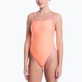 Women's one-piece swimsuit Nike Ocean Bound Ripple Texture Square Neck pink glow