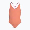 Children's one-piece swimsuit Nike Ocean Bound Ripple Texture Lace Up pink glow