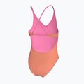 Children's one-piece swimsuit Nike Ocean Bound Ripple Texture Lace Up pink glow 3