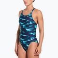 Ladies' one-piece swimsuit Nike Hydrastrong Multi Pr green abyss