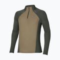 Men's running longsleeve Mizuno Active Dryaeroflow Hybrid Long Sleeve Top Forest Night