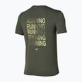 Men's running shirt Mizuno Core Run Short Sleeve Tee forest night 2