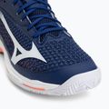 Men's tennis shoes Mizuno Wave Exceed Tour 7 CC beacon blue/white/lava orange 7