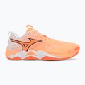 Volleyball shoes Mizuno Wave Momentum Elite flamingo coral/lava orange/white 2