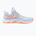 Women's volleyball shoes Mizuno Wave Momentum Elite blue finch/white/lava orange