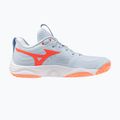 Women's volleyball shoes Mizuno Wave Momentum Elite blue finch/white/lava orange 2