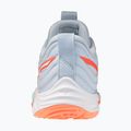 Women's volleyball shoes Mizuno Wave Momentum Elite blue finch/white/lava orange 3