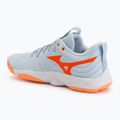 Women's volleyball shoes Mizuno Wave Momentum Elite blue finch/white/lava orange 3