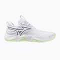 Women's volleyball shoes Mizuno Wave Momentum Elite white/balsam green/ambrosia