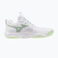Women's volleyball shoes Mizuno Wave Momentum Elite white/balsam green/ambrosia 2