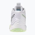 Women's volleyball shoes Mizuno Wave Momentum Elite Mid white/balsam green/ambrosia 3