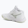 Women's volleyball shoes Mizuno Wave Momentum Elite Mid white/balsam green/ambrosia 3
