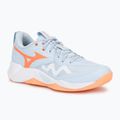 Women's volleyball shoes Mizuno Wave Momentum Pro blue finch/lava orange/flamingo coral