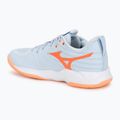 Women's volleyball shoes Mizuno Wave Momentum Pro blue finch/lava orange/flamingo coral 3