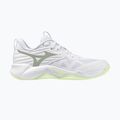 Women's volleyball shoes Mizuno Wave Momentum Pro white/aqua gray/ambrosia