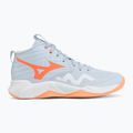 Women's volleyball shoes Mizuno Wave Momentum Pro Mid blue finch/lava orange/flamingo coral 2